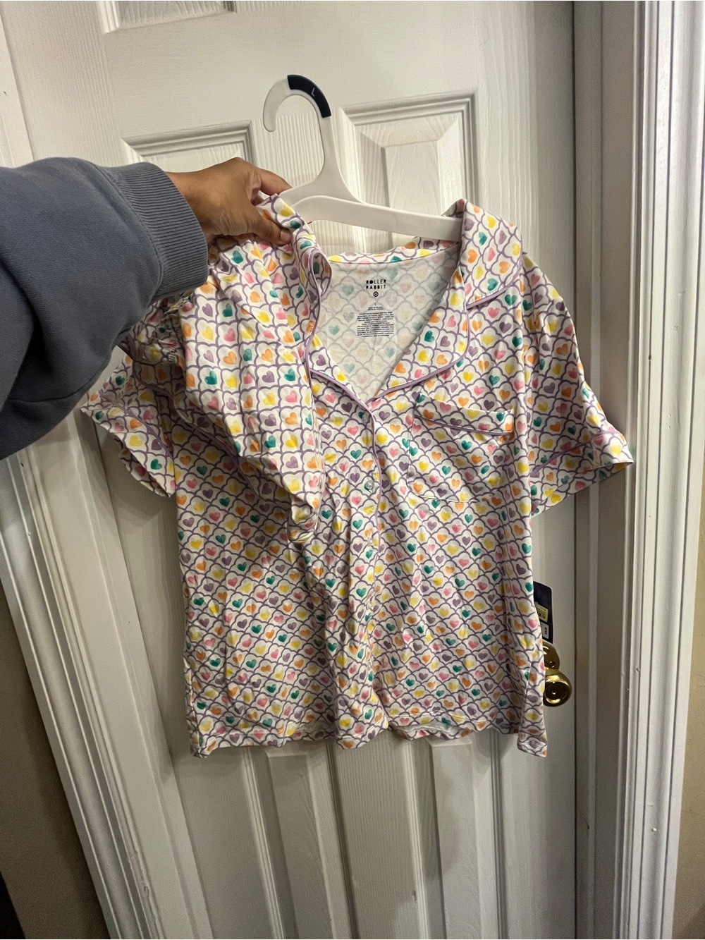 Roller Rabbit heart print matching pajama set - Picture 2 of 5